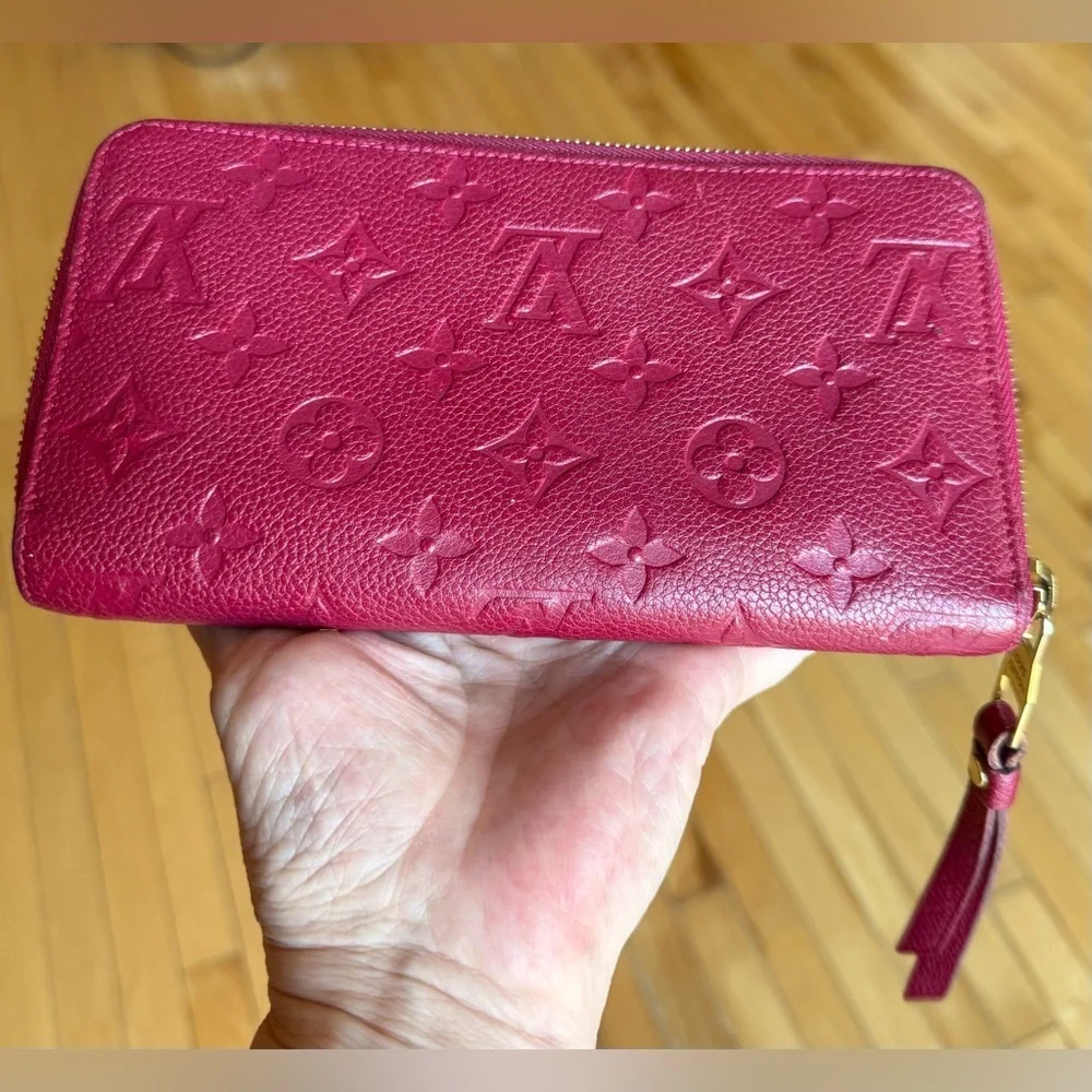 Louis Vuitton Empreinte Zippy Wallet Red | Leather | Dust Bag & Box